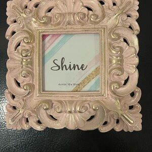 Elegant Pink and Gold Ornate Photo Frame